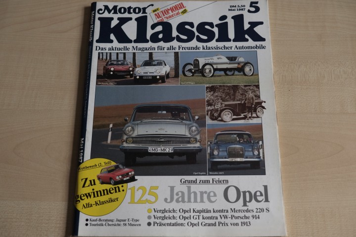 Deckblatt Motor Klassik (05/1987)